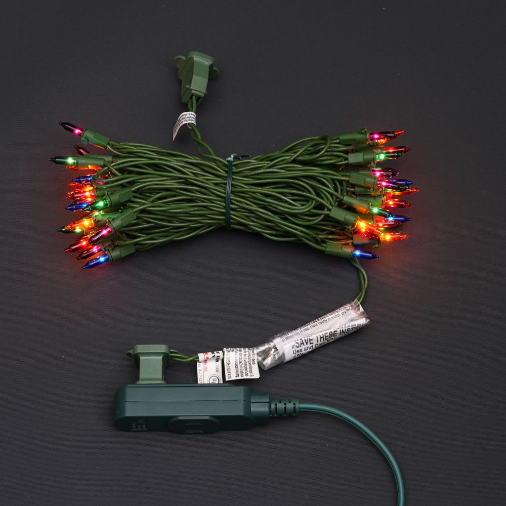 Grass green wire color light silk bubble linear light string